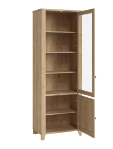 Witryna dwudrzwiowa Dulce LED plecionka, otwarte bok