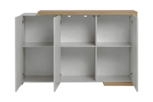 Beżowa komoda 150 cm Barabo LED OPEN