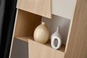 Kolekcja mebli do salonu Pikabo beżowa w jodełkę.mamtomi.pl