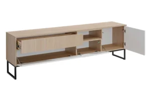 Szafka RTV z szufladą 200 cm Leup Ryflowana mamtomi.pl OPEN