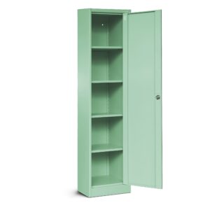 Wąska Wysoka Szafa metalowa ALEX 185x45cm pastelowy zielony