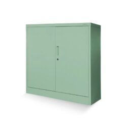 Szafka z półkami BEATA 93x90cm komoda metalowa pastelowy zielony