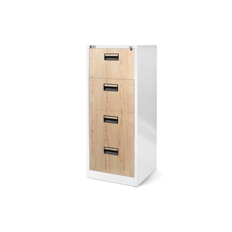 Szafa kartotekowa SARA V004, 132x46x62cm loft: biała/dąb sonoma