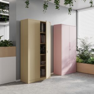 Szafa metalowa z półkami JAN 185x90cm beżowy