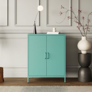 Metalowa komoda Loft VITO 100 cm w kolorze morskim