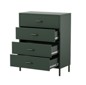 Metalowa komoda z szufladami CARLA 100 cm butelkowa zieleń