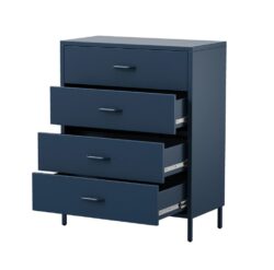 Metalowa komoda z szufladami CARLA 100 cm granatowa