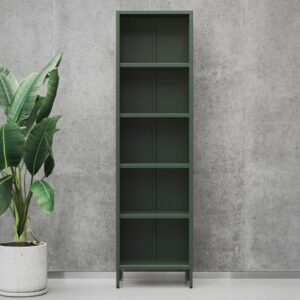 Metalowy regał na książki MARIO 50x180 cm butelkowa zieleń