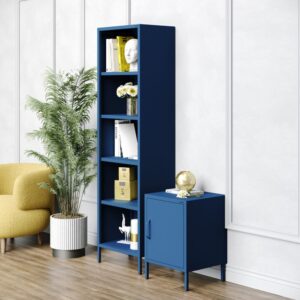 Metalowy regał na książki MARIO 50x180 cm granatowy