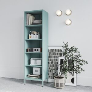 Metalowy regał na książki MARIO 50x180 cm morski