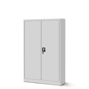 Niska szafa metalowa biurowa loft KEVIN 140x90 cm szara