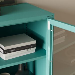 Niska witryna dwudrzwiowa GINA 100x80 cm kolor morski (7)