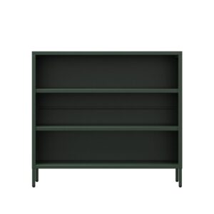 Niski regał metalowy LUCA 100x90 cm butelkowa zieleń