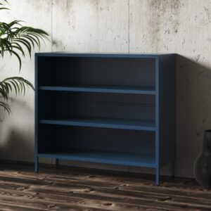 Niski regał metalowy LUCA 100x90 cm granatowy