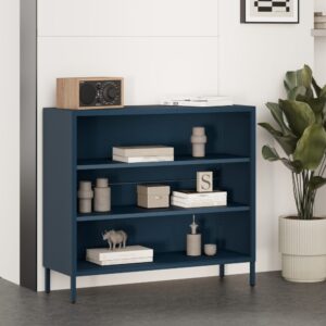 Niski regał metalowy LUCA 100x90 cm granatowy