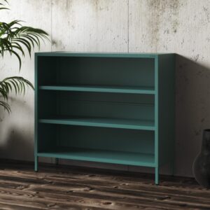 Niski regał metalowy LUCA 100x90 cm morski