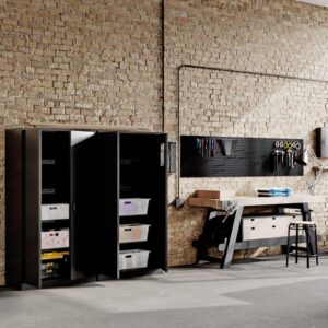 Szafa metalowa BRUNO All Black 185x92 cm