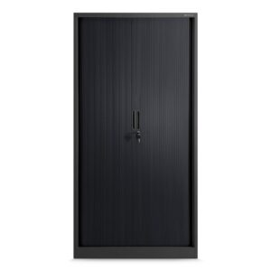 Szafa metalowa drzwi przesuwne DAMIAN 185x90cm czarna