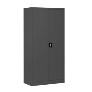 Szafa metalowa dwudrzwiowa z drążkiem DAWID 185x90cm antracytowa