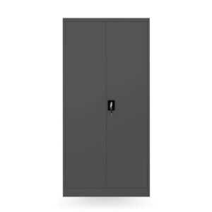 Szafa metalowa dwudrzwiowa z drążkiem DAWID 185x90cm antracytowa
