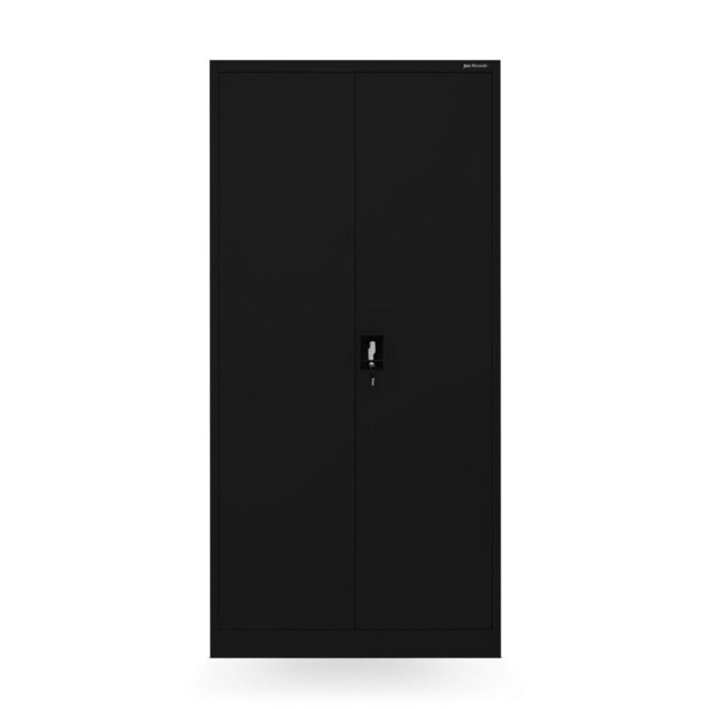 Szafa metalowa dwudrzwiowa z drążkiem DAWID 185x90cm czarna