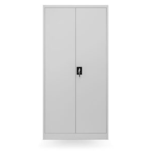 Szafa metalowa dwudrzwiowa z drążkiem DAWID 185x90cm szara