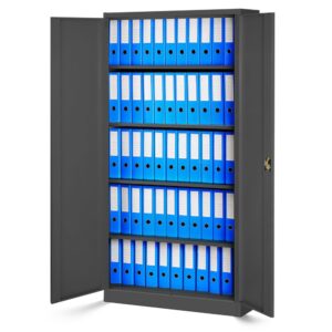 Szafa metalowa z półkami JAN 185x90cm antracytowa