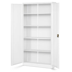 Szafa metalowa z półkami JAN 185x90cm biała