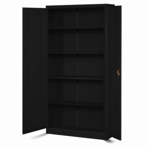 Szafa metalowa z półkami JAN 185x90cm czarna