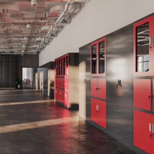 Szafa metalowa z półkami JAN 185x90cm czarna