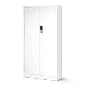 Szafa metalowa z półkami zamek na kod DANIEL 185x90cm biała