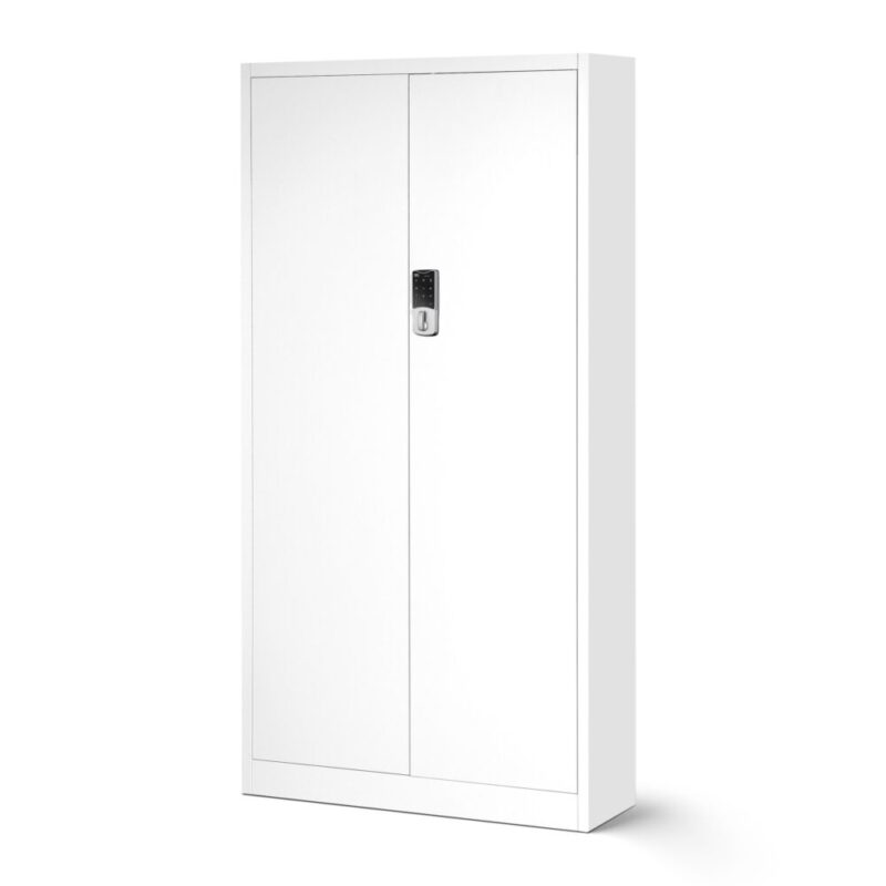 Szafa metalowa z półkami zamek na kod DANIEL 185x90cm biała