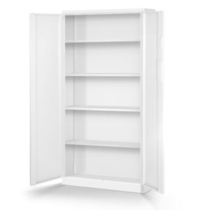 Szafa metalowa z półkami zamek na kod DANIEL 185x90cm biała