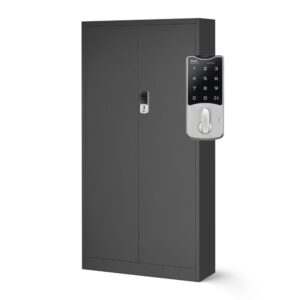 Szafa metalowa z półkami zamek na kod DANIEL 185x90cm czarna