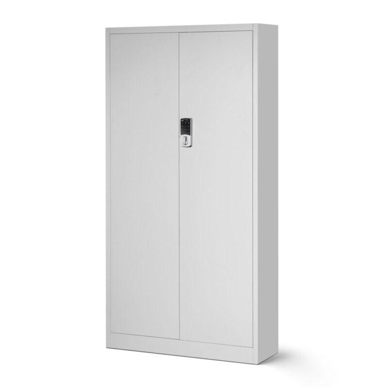 Szafa metalowa z półkami zamek na kod DANIEL 185x90cm szara