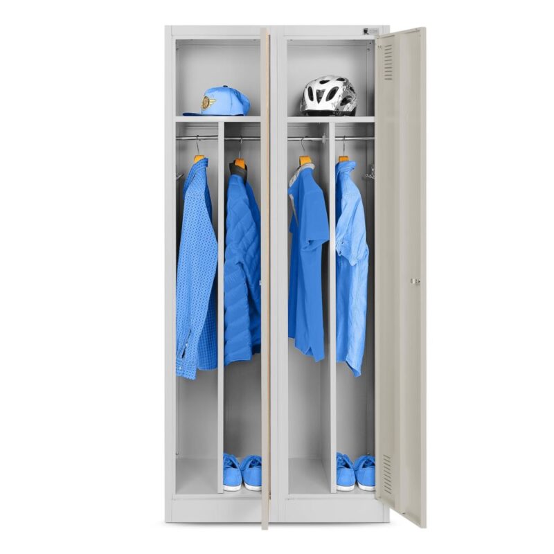 Szafa socjalna BHP loft KACPER 180x80 cm czterokomorowa biała