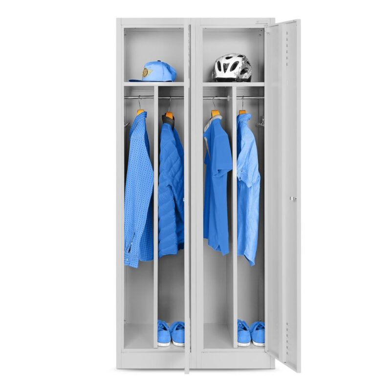 Szafa socjalna BHP loft KACPER 180x80 cm czterokomorowa szara