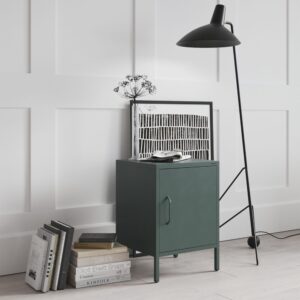 Szafka nocna metalowa MIA loft 42x59 cm butelkowa zieleń