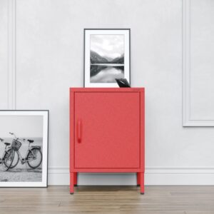 Szafka nocna metalowa MIA loft 42×59 cm czerwona