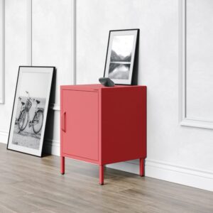 Szafka nocna metalowa MIA loft 42×59 cm czerwona