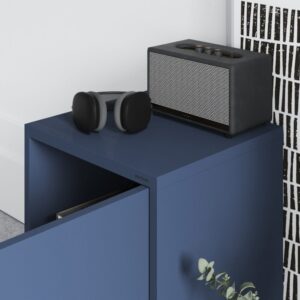 Szafka nocna metalowa MIA loft 42x59 cm granatowa