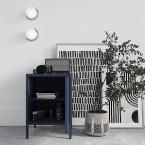 Szafka nocna metalowa MIA loft 42x59 cm granatowa