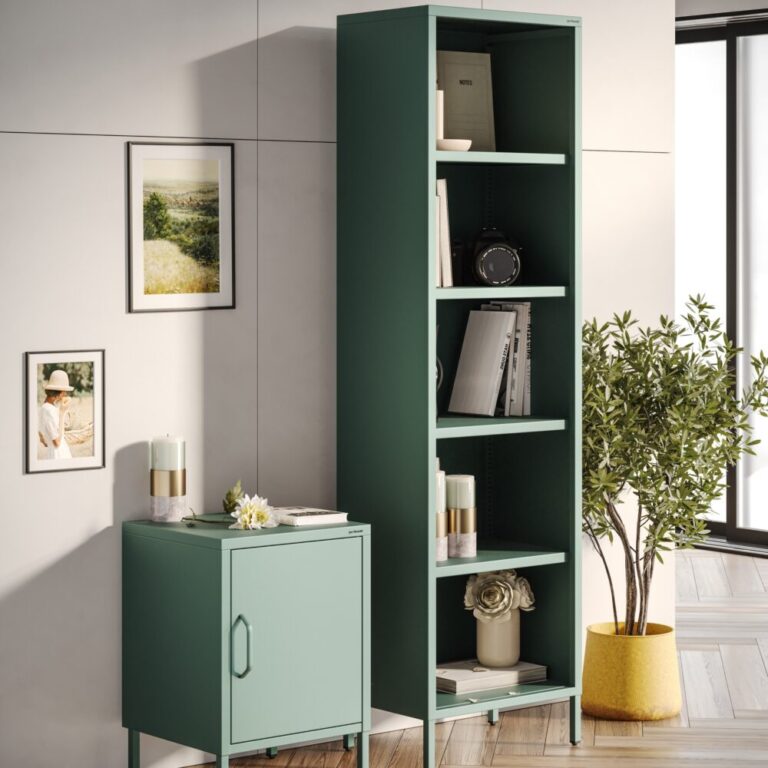 Szafka nocna metalowa MIA loft 42x59 cm morska