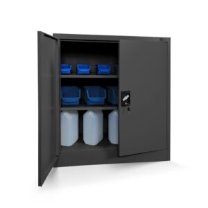 Szafka z półkami BEATA 93x90cm komoda metalowa antracytowa