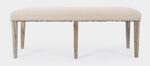 Avola AV1933-52 ławka tapicerowana beżowa jasne drewno 132 cm