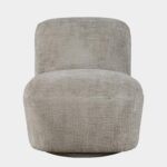 Leith LET74G Fotel obrotowy tapicerowany szenilowy 67,5 cm luksusowy