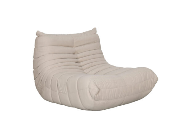 Fotel Nua N23-4 jasnobeżowy nowoczesny design szerokość 87 cm - obrazek 1
