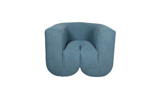 Fotel Nua N88-100-10 niebiesko szaro czarny nowoczesny 100 cm - obrazek 1