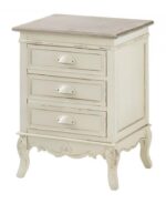 Rimini RI013 Szafka nocna kremowa z jasnobrązowym blatem 48 cm