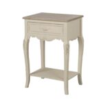 Szafka nocna Rimini RI019 kremowa z jasnobrązowym blatem 47 cm